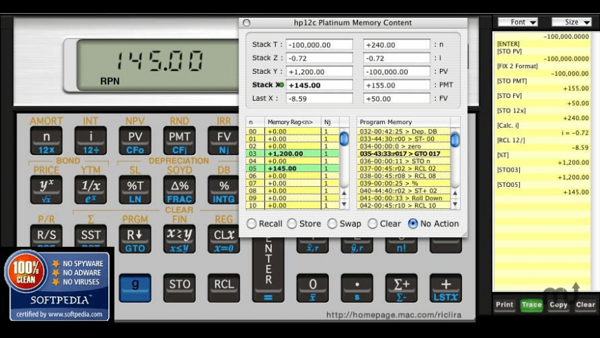 Free 12c Financial Calculator For Mac